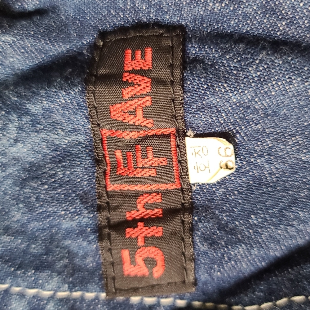 Vintage jean Dress 1990 pockets blue midi - Picture 15 of 15